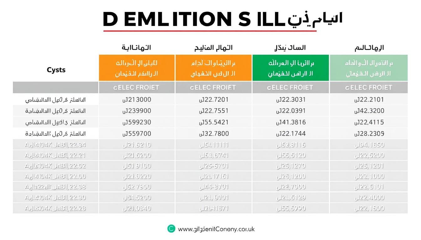 جدول أسعار تكسير طوفة في الكويت لمختلف الخدمات