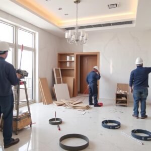 أعمال ترميم منزل في ضاحية عبدالله السالم