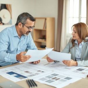 اجتماع بين مالك منزل ومقاول محترف في حولي لمناقشة تفاصيل المشروع