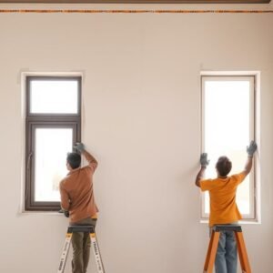 تركيب الإطارات والتشطيبات النهائية