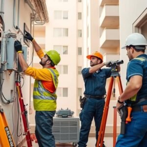 فريق صيانة مقاول العديلية يقوم بأعمال إصلاح