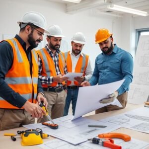 فريق مقاول حطين المحترف أثناء العمل