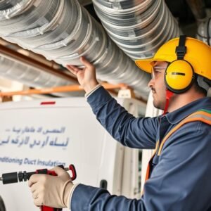 فني متخصص في عزل دكت التكييف في الكويت