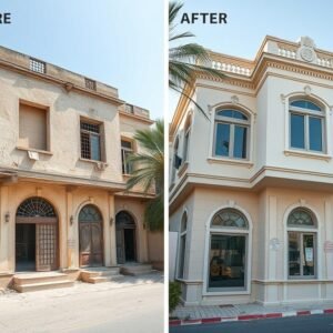 مشروع ترميم مبنى قديم نفذه مقاول الدسمة