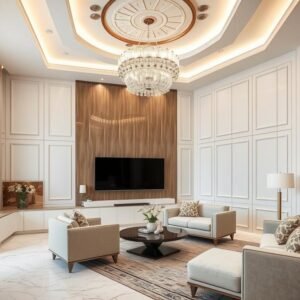 مشروع تشطيب داخلي فاخر في الكويت