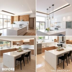 مشروع تكسير وتوسعة مطبخ في الكويت - قبل وبعد