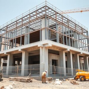 مقاول الدسمة يقوم بأعمال الهيكل الإنشائي للمبنى