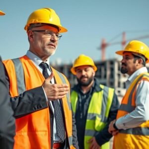 مقاول العديلية المتمرس يشرف على موقع البناء