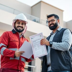 مقاول سلوى يقدم ضمان جودة لعميل بعد الانتهاء من مشروع بناء