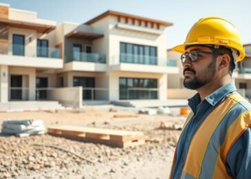 مقاول ضاحية عبدالله السالم يشرف على أعمال البناء