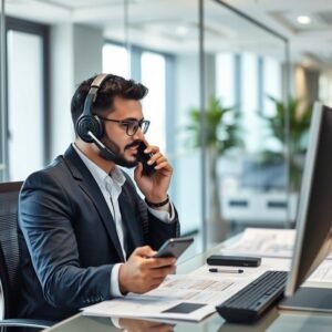 مقاول في حولي يتواصل مع العملاء عبر الهاتف والإنترنت