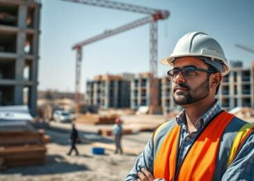 مقاول كيفان يشرف على موقع بناء في منطقة كيفان