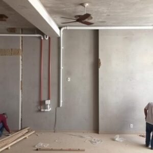 المرحلة الأولية من تشطيب شقق بالكويت تظهر الأعمال الأساسية