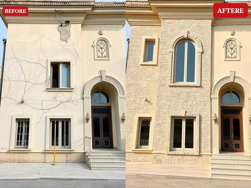 ترميم واجهة فيلا في ضاحية عبدالله السالم