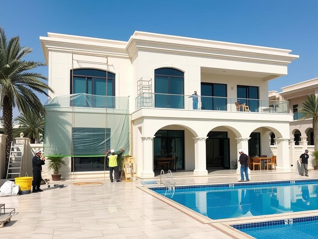 ترميمات الفلل في الفنطاس تشمل تجديد الواجهات والمسابح