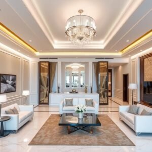 تشطيبات داخلية فاخرة منفذة بواسطة مقاول عام بالكويت