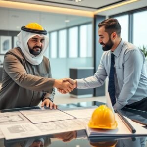 توقيع عقد بين مالك مشروع ومقاول خرسانة بالكويت