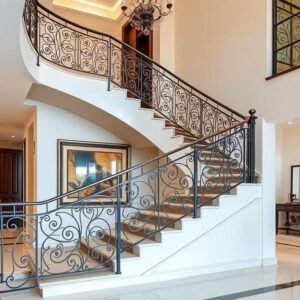 درابزين وسلالم حديدية من صناعة مقاول حدادة الكويت