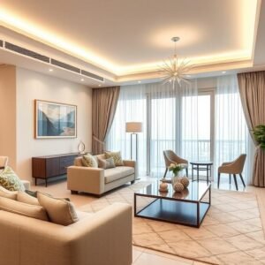 شقة مكتملة التشطيب بتصميم عصري في الكويت