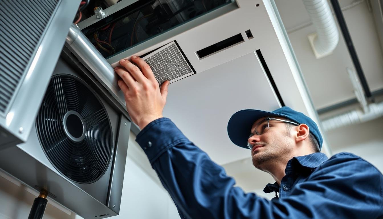 صيانة دورية لنظام التهوية المركزية بواسطة افضل فنى تهوية