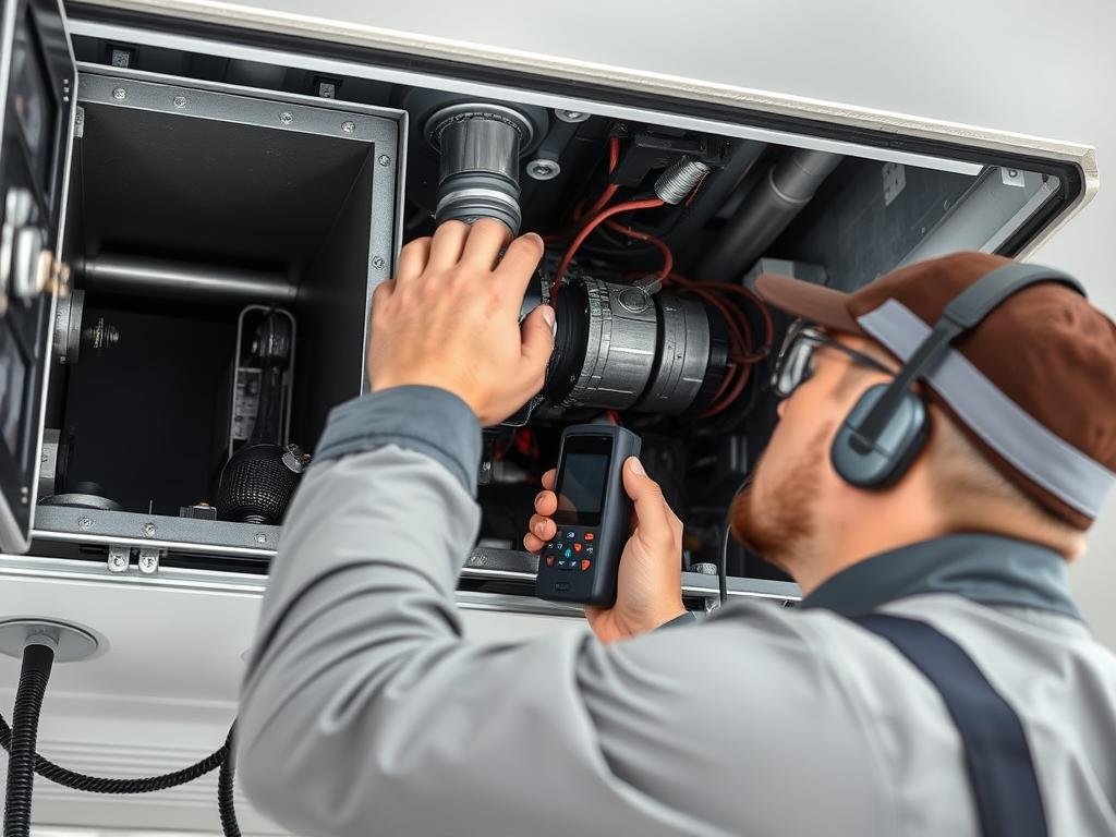 صيانة وإصلاح نظام تهوية بواسطة فني متخصص