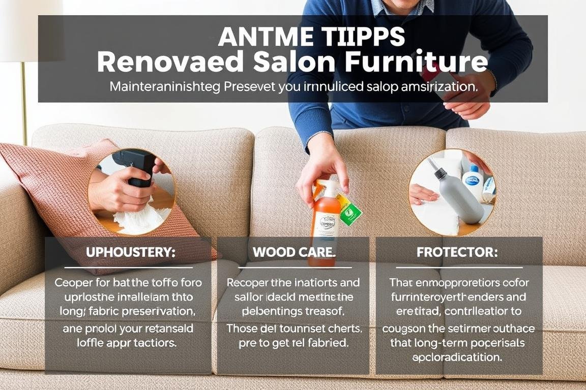 طرق العناية بالأثاث المنجد بعد تجديد صالونات المنزل