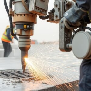 عملية تخريم وقص الخرسانة باستخدام معدات متطورة من قبل مقاول خرسانة بالكويت