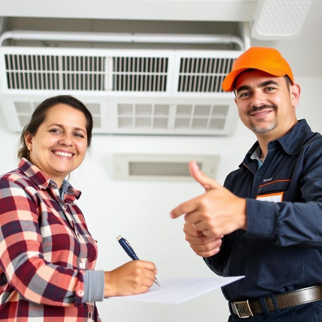 عميل راضٍ يقدم تقييماً إيجابياً لخدمات افضل فنى تهوية