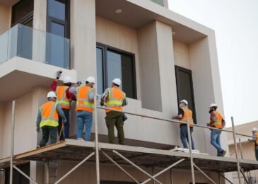 فريق ترميمات ابو فطيرة المتخصص أثناء العمل في أحد المشاريع