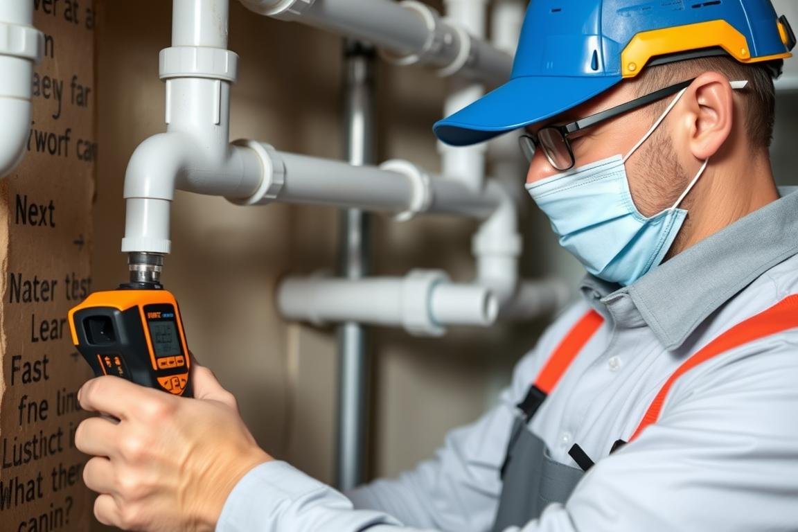 فنى صحى ممتاز يستخدم أدوات متطورة