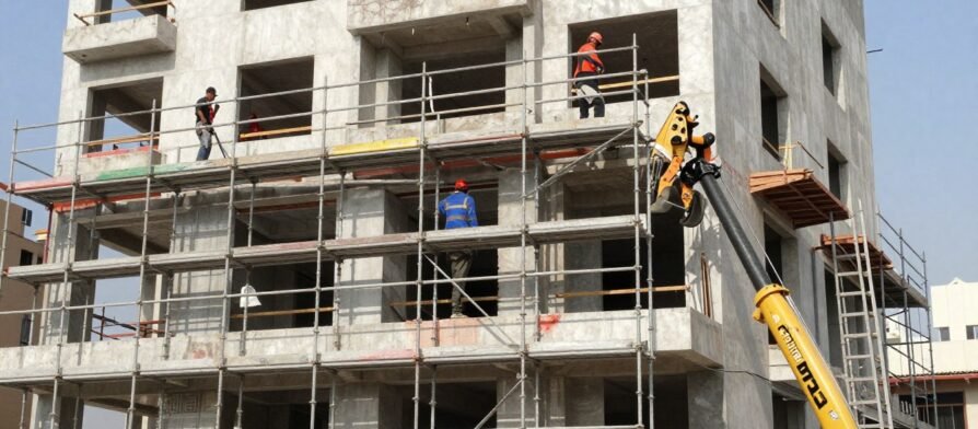 مبنى في الكويت يخضع لعملية ترميمات عامة شاملة