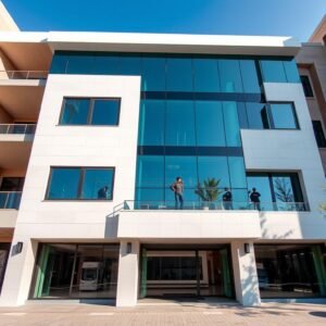 مبنى مكتمل تم تنفيذه بواسطة مقاول بناء بالكويت بجودة عالية