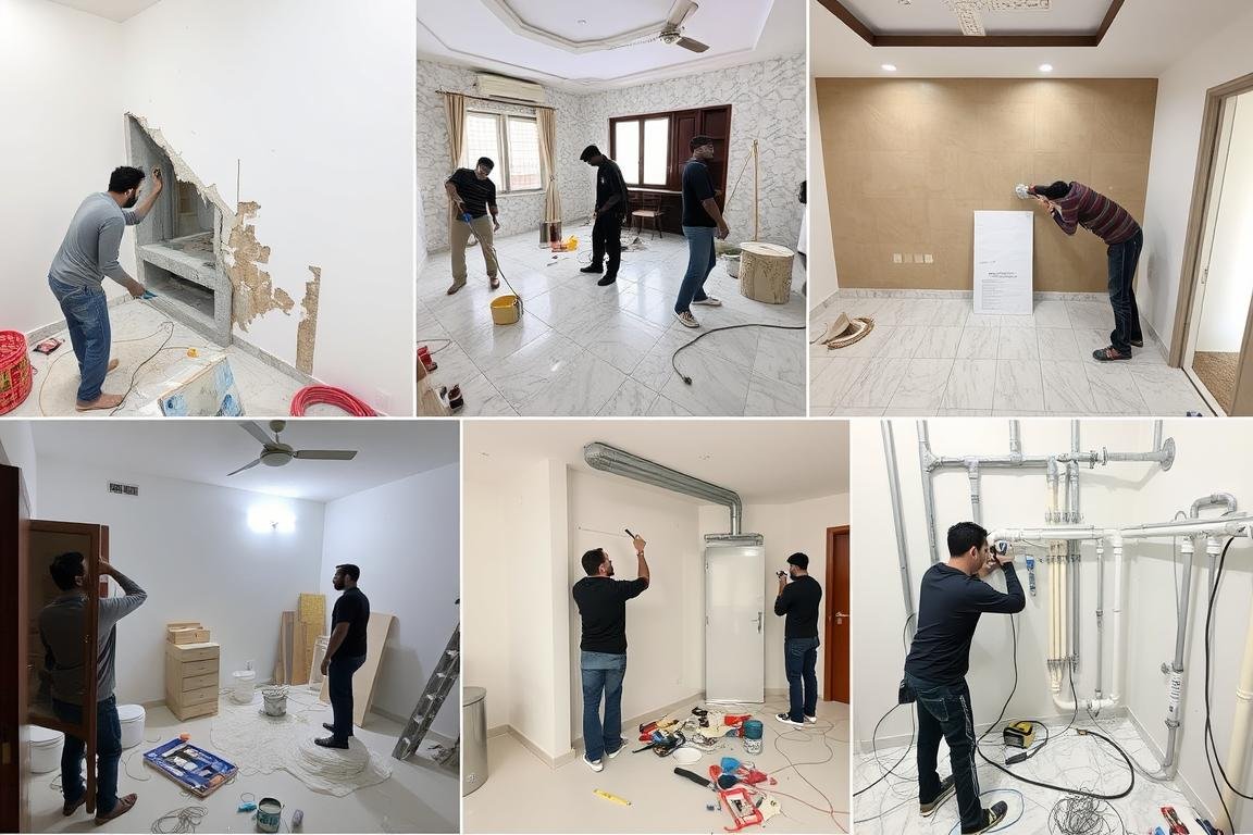 مجموعة من خدمات الترميم المختلفة التي يقدمها مقاول ترميمات الظهر مجموعة من خدمات الترميم المختلفة التي يقدمها مقاول ترميمات الظهر