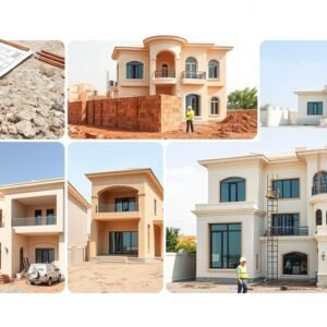 مراحل بناء فيلا سكنية من التصميم إلى التنفيذ بواسطة مقاول فلل بالكويت