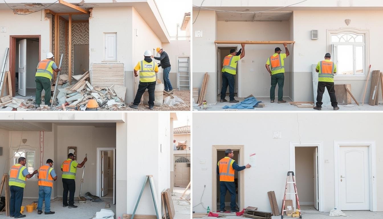 مراحل تنفيذ ترميمات ضاحية عبدالله السالم