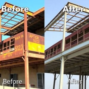 مشروع ترميم هيكل فولاذي لمبنى تجاري في العدان مشروع ترميم هيكل فولاذي لمبنى تجاري في العدان