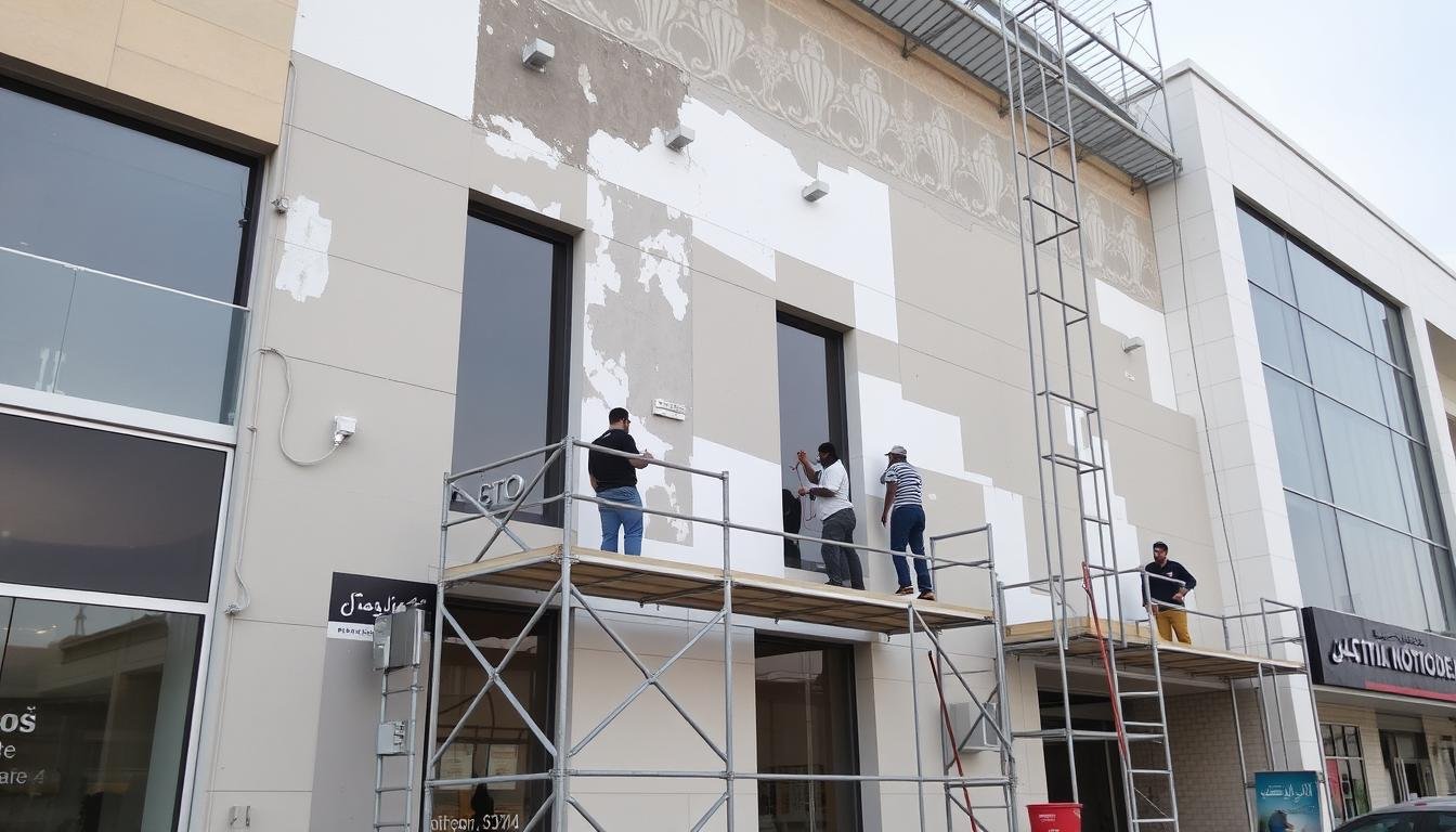 مشروع ترميم واجهة مبنى في منطقة الظهر مشروع ترميم واجهة مبنى في منطقة الظهر