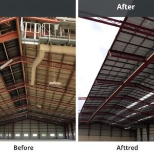 مشروع تقوية سقف فولاذي لمصنع في منطقة العدان مشروع تقوية سقف فولاذي لمصنع في منطقة العدان