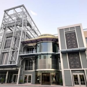 مشروع مجمع تجاري نفذه مقاول حدادة الكويت