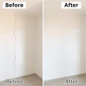 معالجة تشققات وترميم جدران في منزل بالقرين