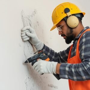 معلم مساح محترف يطبق معايير الجودة العالية في مشروع بالكويت