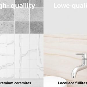 مقارنة بين المواد عالية الجودة والمواد منخفضة الجودة في تشطيب الشقق