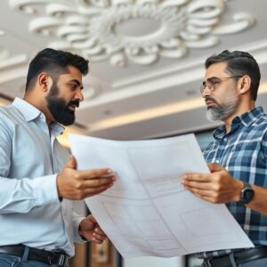 مقاول اسقف بالكويت يقدم استشارة لعميل حول تصميم السقف المناسب