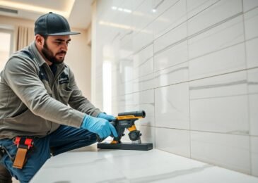 مقاول بلاط بالكويت يقوم بتركيب بلاط بدقة عالية