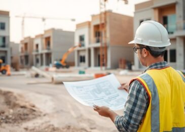 مقاول بناء جابر الاحمد يشرف على موقع بناء