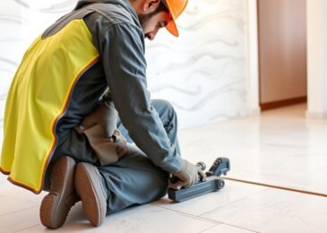 مقاول تركيب سيراميك الكويت يقوم بتركيب بلاط أرضي بدقة عالية