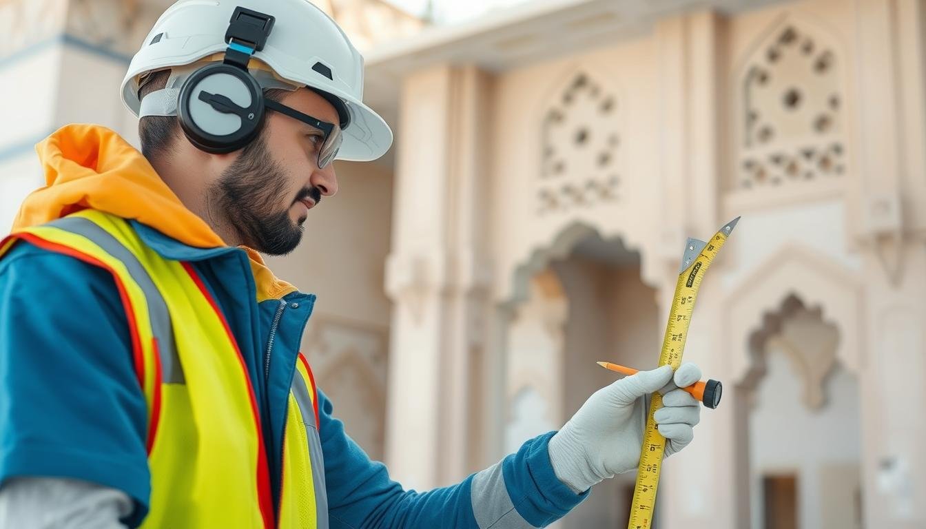 مقاول ترميمات الظهر يقوم بفحص وتقييم المبنى قبل البدء بأعمال الترميم