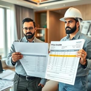 مقاول تشطيبات الكويت يقدم عرض سعر تفصيلي للعميل