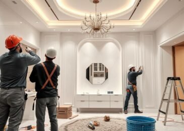 مقاول تشطيبات بالكويت يقوم بأعمال تشطيب داخلية لمنزل فاخر