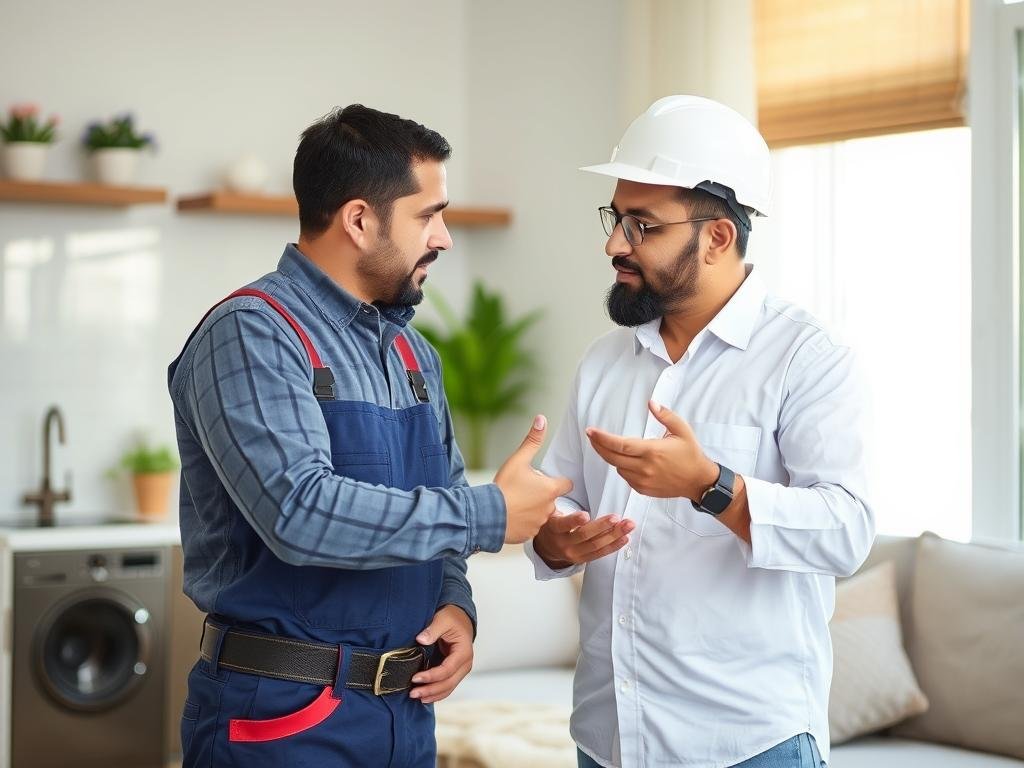 مقاول صحي الكويت يقدم استشارة لعميل حول مشكلة في السباكة